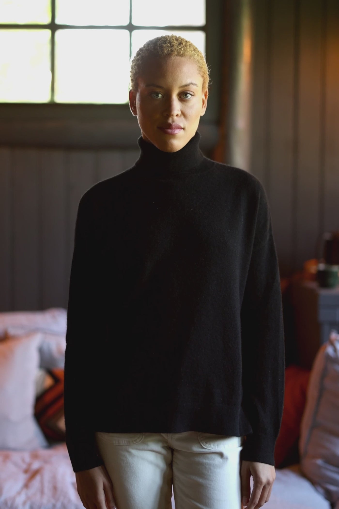 Black turtleneck pullover - Marlen