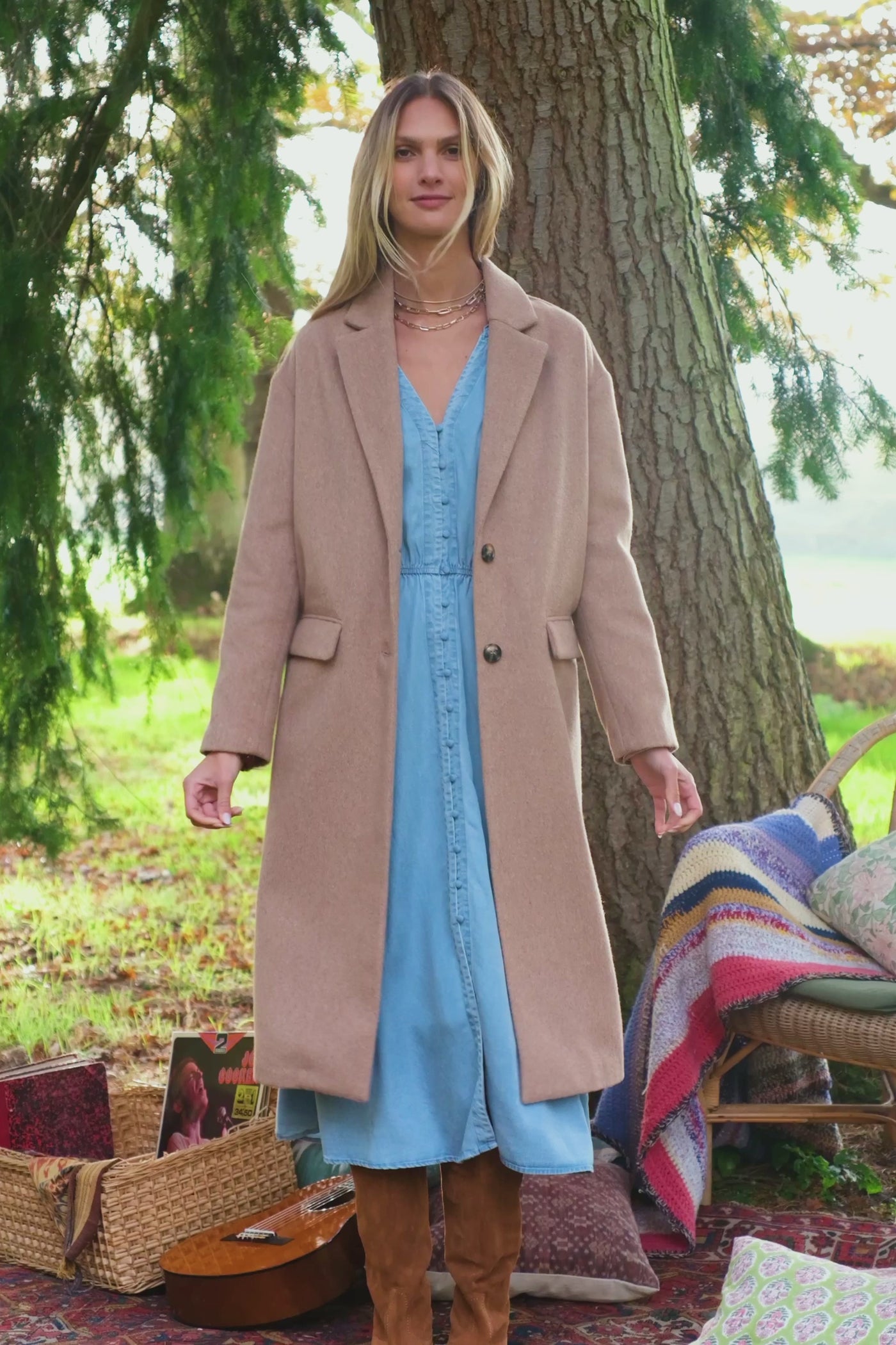 Nelia long coat - Camel