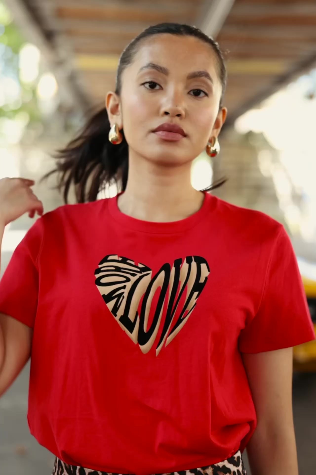 T-shirt Tove - Rouge