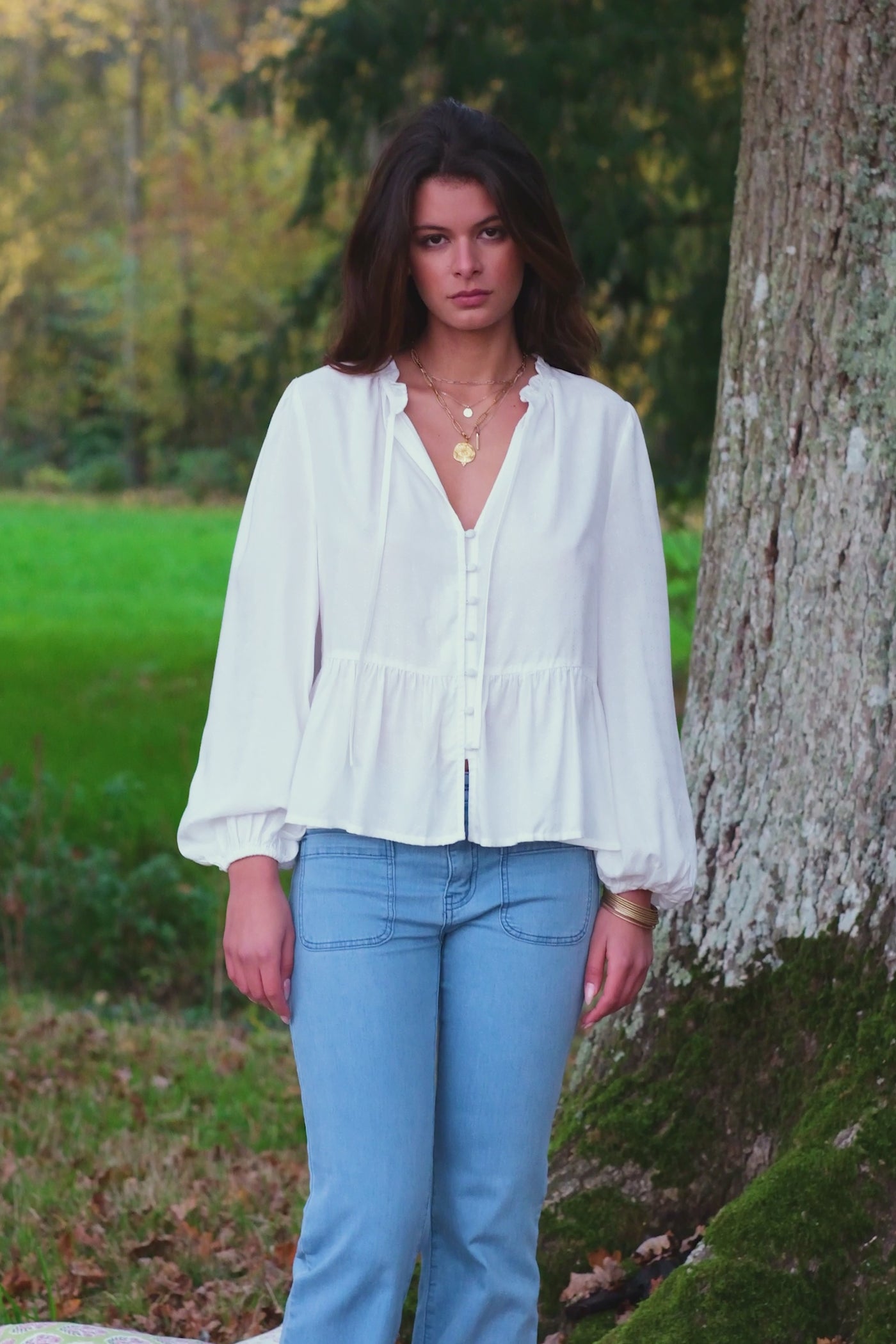 White viscose blouse - Beth