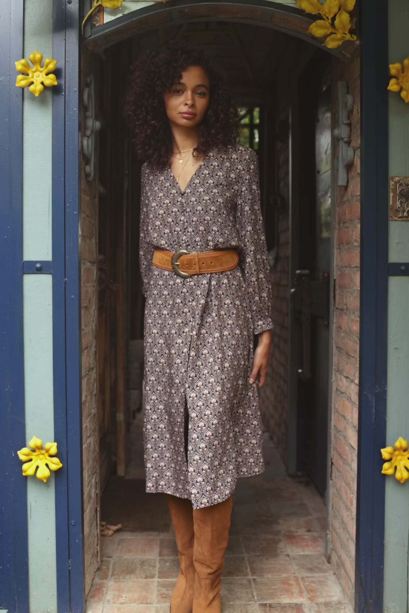 Robe midi imprimée floral - Ravena