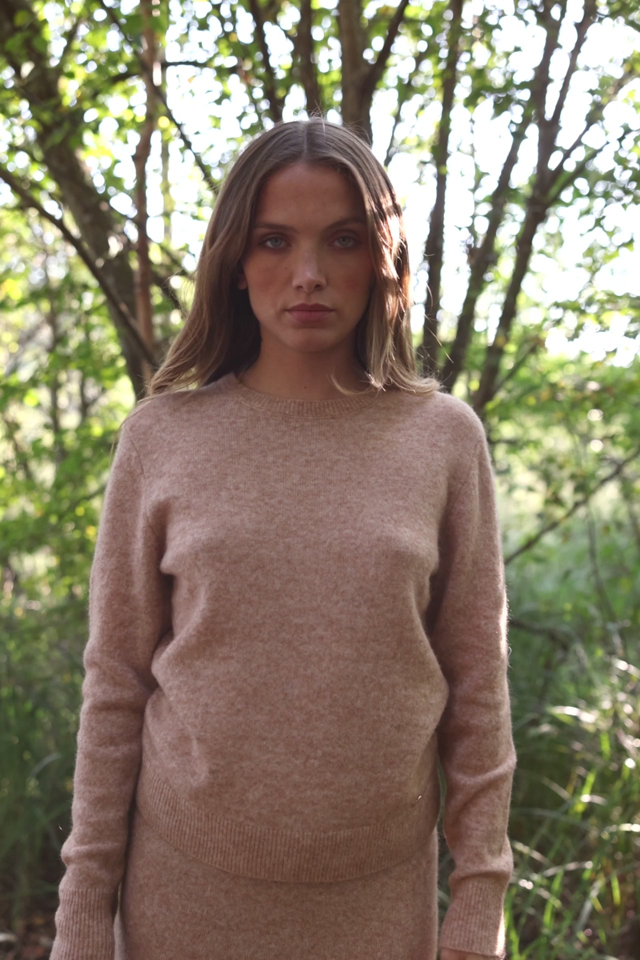 Pull en maille camel - Monty